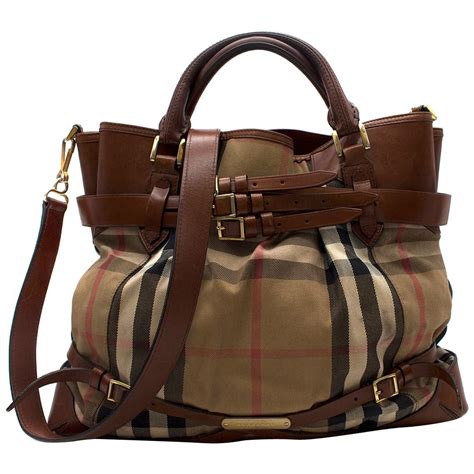 burberry nova check tote sale|burberry checked canvas tote bag.